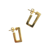 Gold Filled Rectangle Hoops